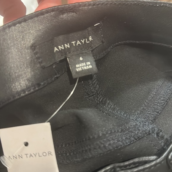 Ann Taylor Coated High Waist Boot Crop Jeans - Picture 6 of 7